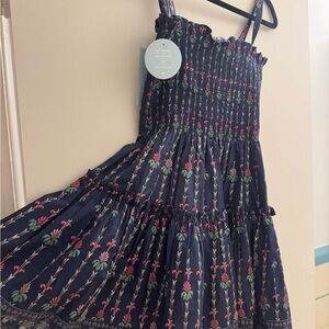 Hill House Navy and Pink Floral dress